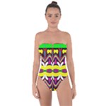 Colorful shapes                                                  Tie Back One Piece Swimsuit