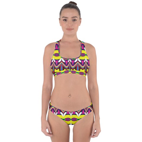 Colorful shapes                                                  Cross Back Hipster Bikini Set from ArtsNow.com