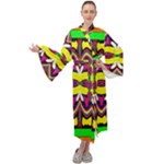 Colorful shapes                                                Maxi Tie Front Velour Kimono