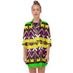 Colorful shapes                                                Half Sleeve Chiffon Kimono