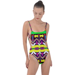 Tie Strap One Piece Swimsuit 