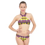 Colorful shapes                                                   High Neck Bikini Set