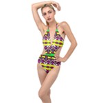 Colorful shapes                                                   Plunging Cut Out Swimsuit