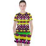 Colorful shapes                                                   Women s Mesh Tee and Shorts Set