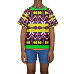 Colorful shapes                                                    Kid s Short Sleeve Swimwear