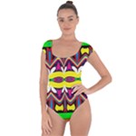 Colorful shapes                                                   Short Sleeve Leotard