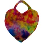 Colorful watercolors texture                                                    Giant Heart Shaped Tote