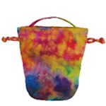 Colorful watercolors texture                                                    Drawstring Bucket Bag