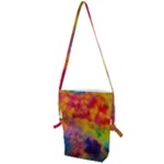 Colorful watercolors texture                                                    Folding Shoulder Bag