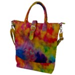 Colorful watercolors texture                                                    Buckle Top Tote Bag