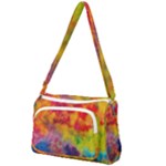 Colorful watercolors texture                                                  Front Pocket Crossbody Bag