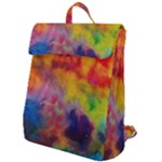 Colorful watercolors texture                                                 Flap Top Backpack