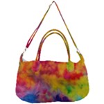 Colorful watercolors texture                                                 Removal Strap Handbag