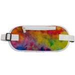 Colorful watercolors texture                                                Rounded Waist Pouch