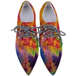 Colorful watercolors texture                                                 Women s Pointed Oxford Shoes