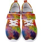 Colorful watercolors texture                                                Men s Velcro Strap Shoes