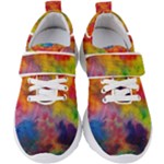 Colorful watercolors texture                                                 Kids  Velcro Strap Shoes