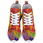 Colorful watercolors texture                                                   Women s Lightweight High Top Sneakers