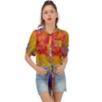 Colorful watercolors texture                                                    Tie Front Shirt