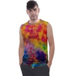 Colorful watercolors texture                                                  Men s Regular Tank Top