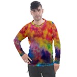 Colorful watercolors texture                                                 Men s Pique Long Sleeve Tee