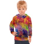 Colorful watercolors texture                                                 Kids  Hooded Pullover