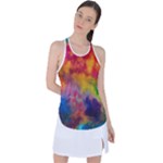 Colorful watercolors texture                                                   Racer Back Mesh Tank Top