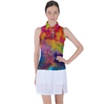 Colorful watercolors texture                                                   Women’s Sleeveless Polo