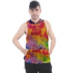 Colorful watercolors texture                                                  Men s Sleeveless Hoodie