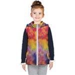 Colorful watercolors texture                                                   Kid s Hooded Puffer Vest