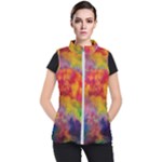 Colorful watercolors texture                                                   Women s Puffer Vest