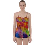 Colorful watercolors texture                                                   Babydoll Tankini Set