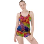 Colorful watercolors texture                                                   Boyleg Tankini Set