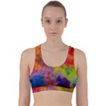 Colorful watercolors texture                                                       Back Weave Sports Bra