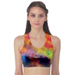 Colorful watercolors texture                                                   Women s Sports Bra