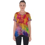 Colorful watercolors texture                                                   Cut Out Side Drop Tee