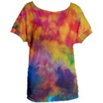 Colorful watercolors texture                                                  Women s Oversized Tee