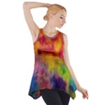 Colorful watercolors texture                                                    Side Drop Tank Tunic