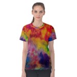 Colorful watercolors texture                                                    Women s Cotton Tee