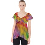 Colorful watercolors texture                                                  Lace Front Dolly Top