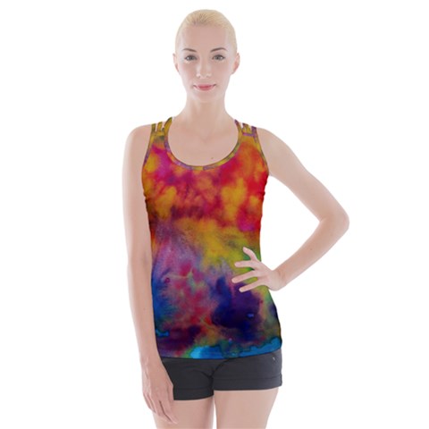 Colorful watercolors texture                                                   Criss cross Back Tank Top from ArtsNow.com