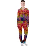 Colorful watercolors texture                                                   Casual Jacket and Pants Set