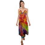 Colorful watercolors texture                                                     Halter Tie Back Dress