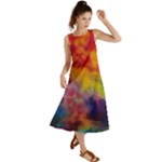 Colorful watercolors texture                                                       Summer Maxi Dress