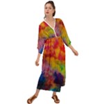 Colorful watercolors texture                                                      Grecian Style Maxi Dress