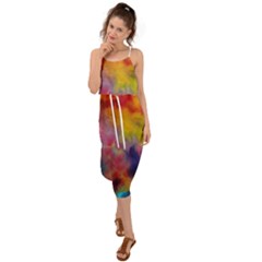 Waist Tie Cover Up Chiffon Dress 