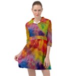 Colorful watercolors texture                                                      Mini Skater Shirt Dress