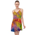 Colorful watercolors texture                                                       Summer Time Chiffon Dress