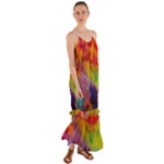 Colorful watercolors texture                                                       Cami Maxi Ruffle Chiffon Dress