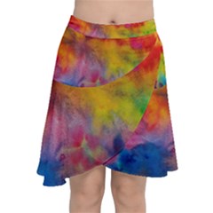 Chiffon Wrap Front Skirt 